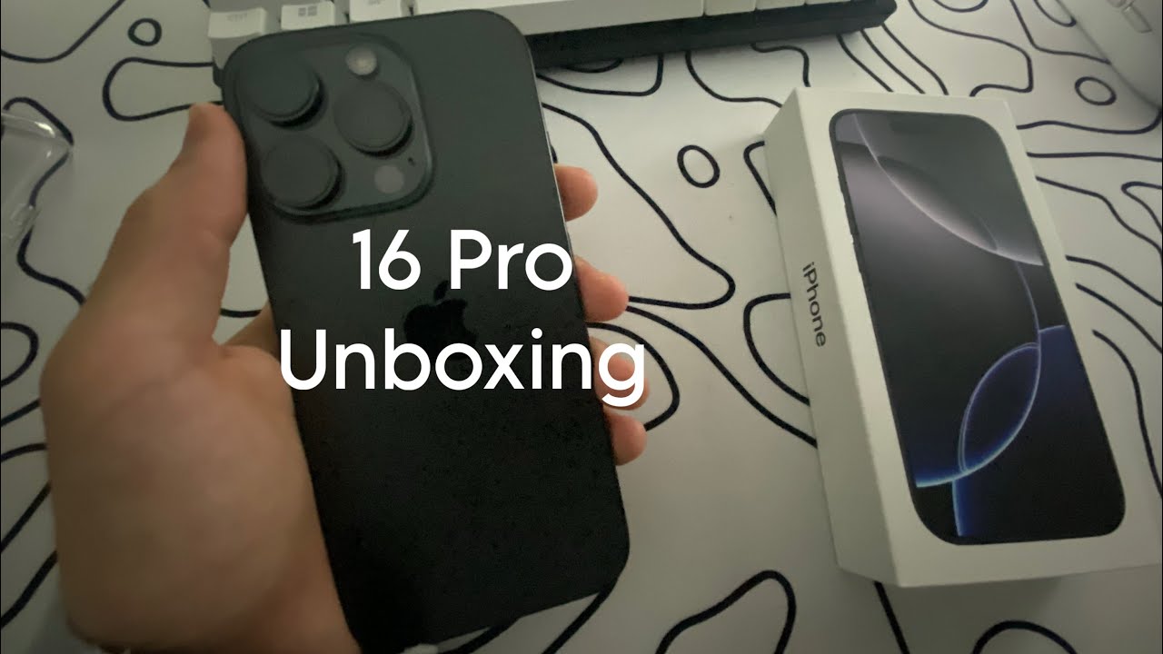 iPhone 16 Pro Black Titanium Unboxing + accessories 
