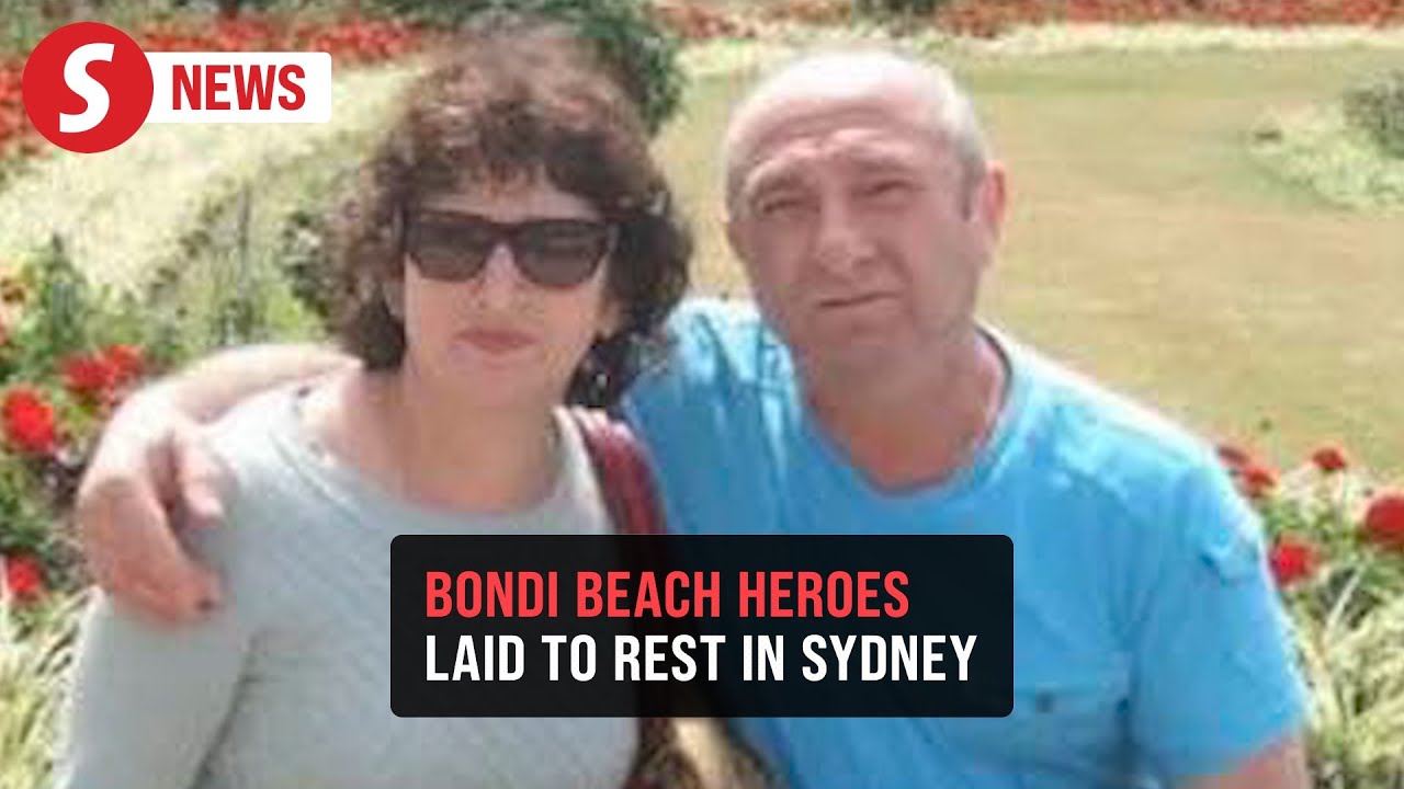 Couple who confronted Bondi beach attacker laid to rest in Sydney