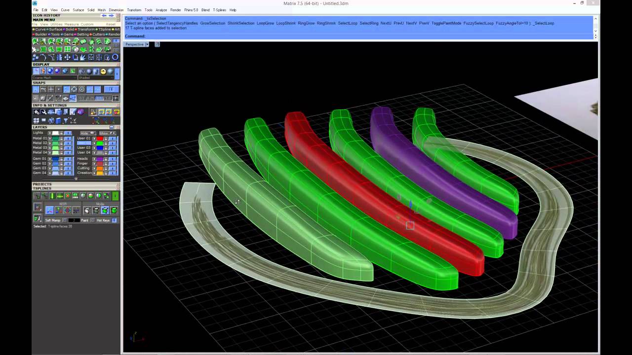 CrownRing in Gemvision Matrix 7.5 and T-Splines