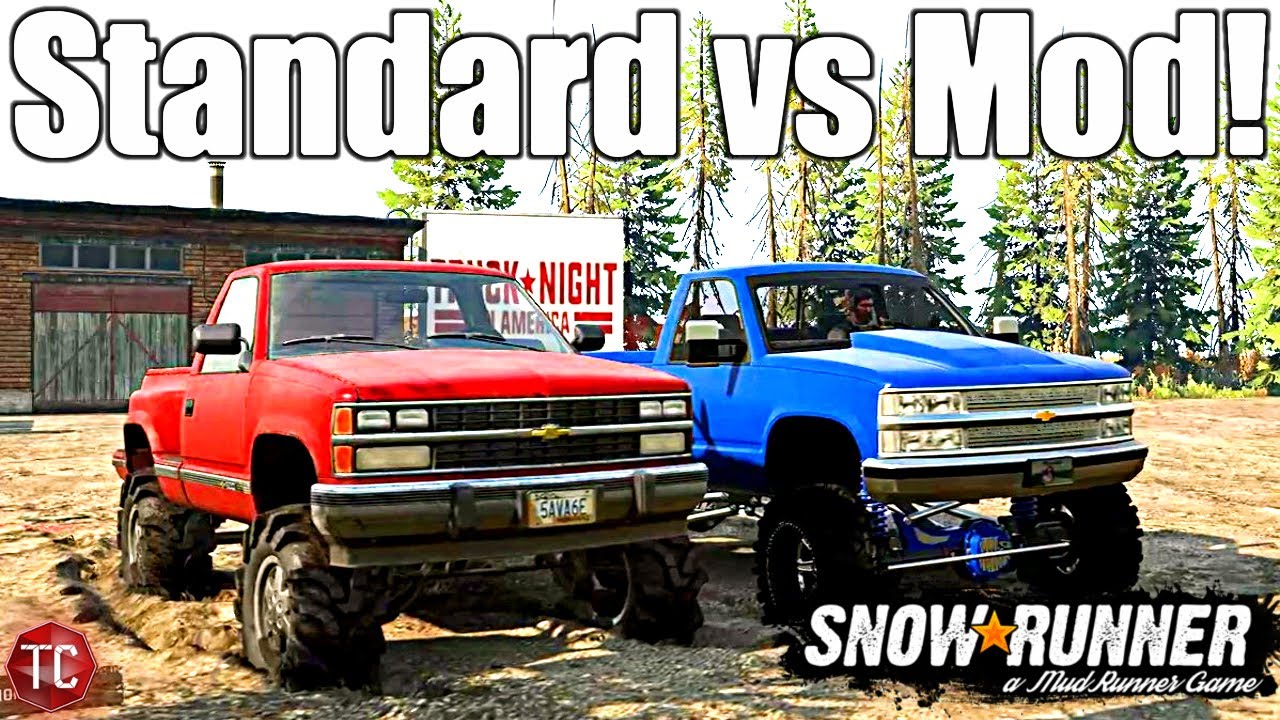 SnowRunner: Chevy K1500 STANDARD vs MODDED
