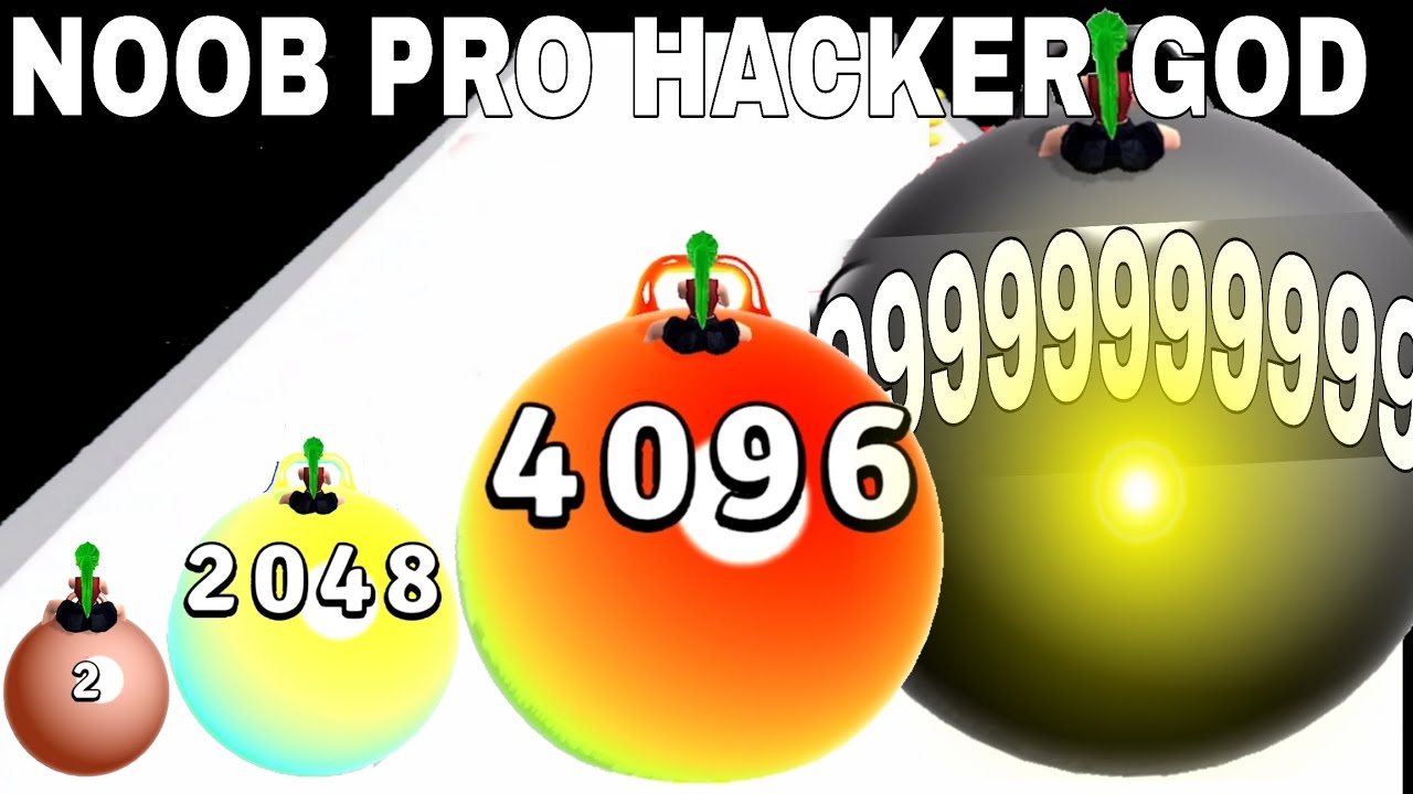 NOOB VS PRO VS HACKER VS GOD   in Yoga ball run 80xx