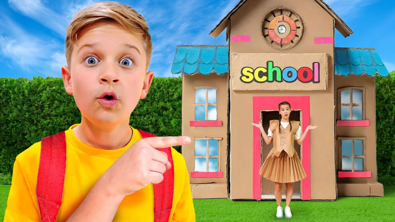 Aventuras divertidas na Escola de Papelão com Roma e seus amigos