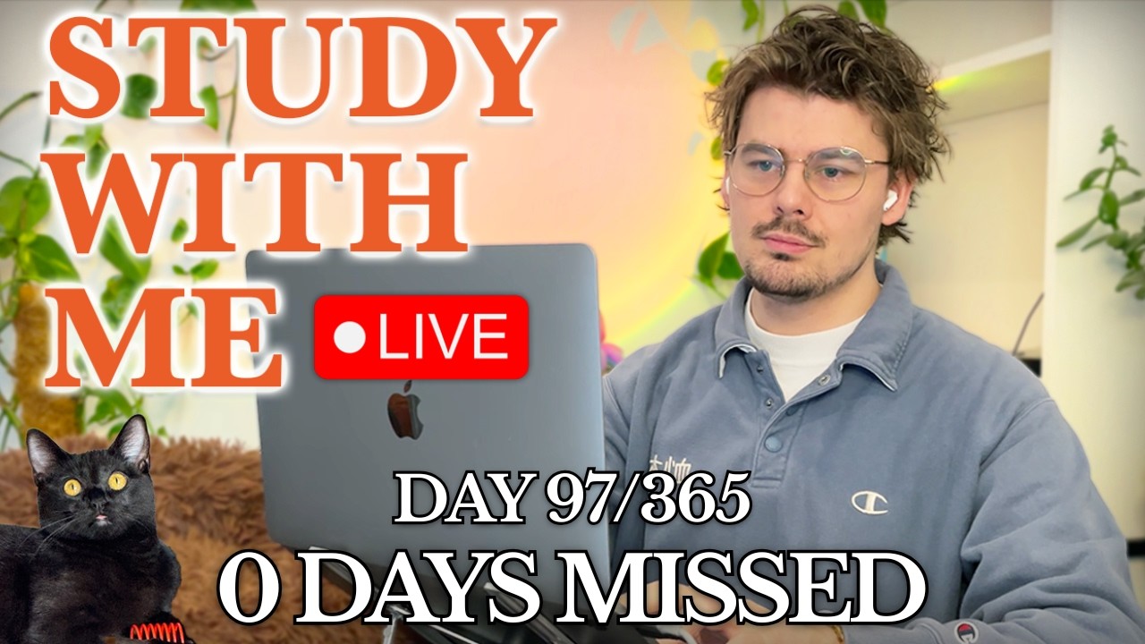 Study With Me LIVE 🚀 10-HOURS &mdash; Deep Focus (50/10 Pomodoro) | Cozy UK Rain, No Distractions!