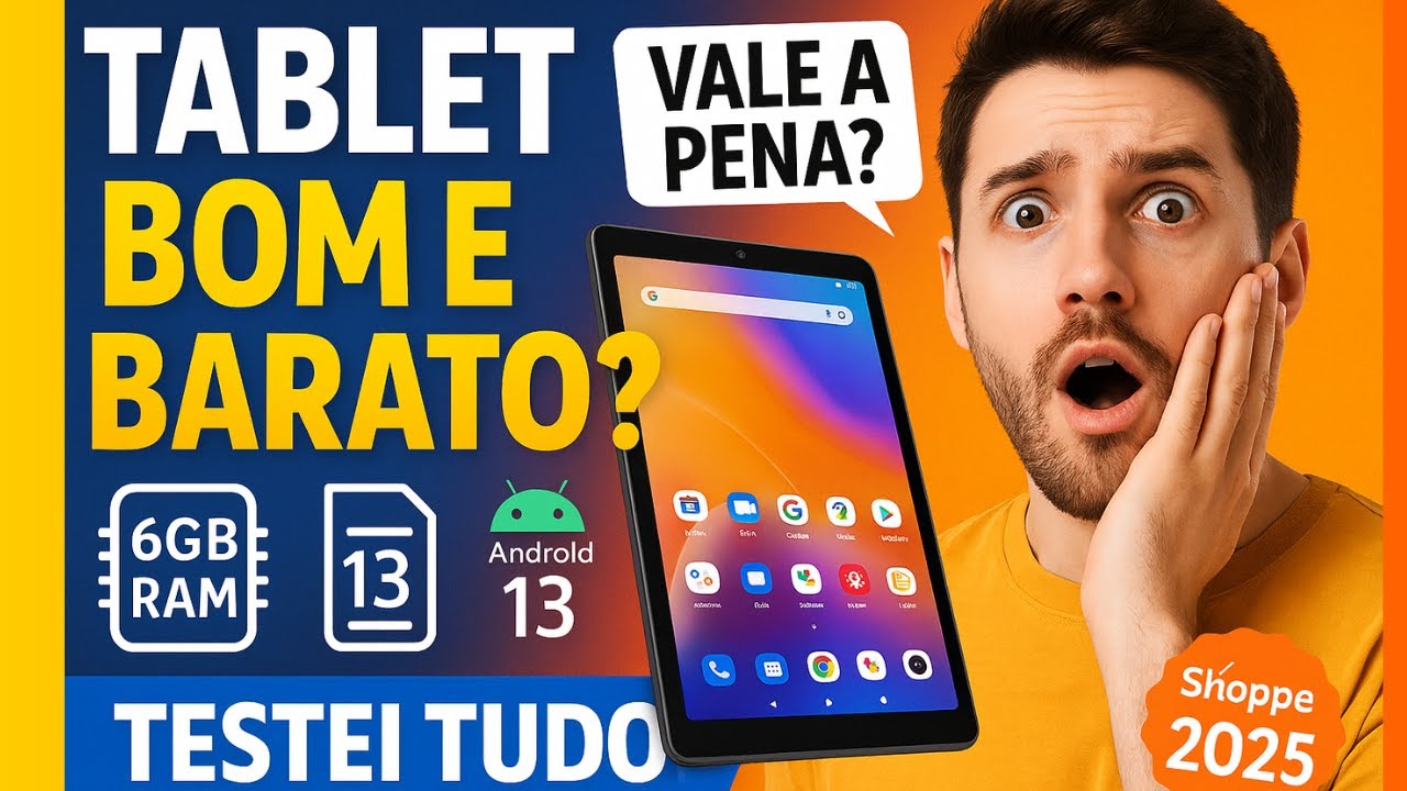 Tablet MIL10 é bom? Review completo do tablet Android 13 com 6GB RAM e 256GB da Shopee!
