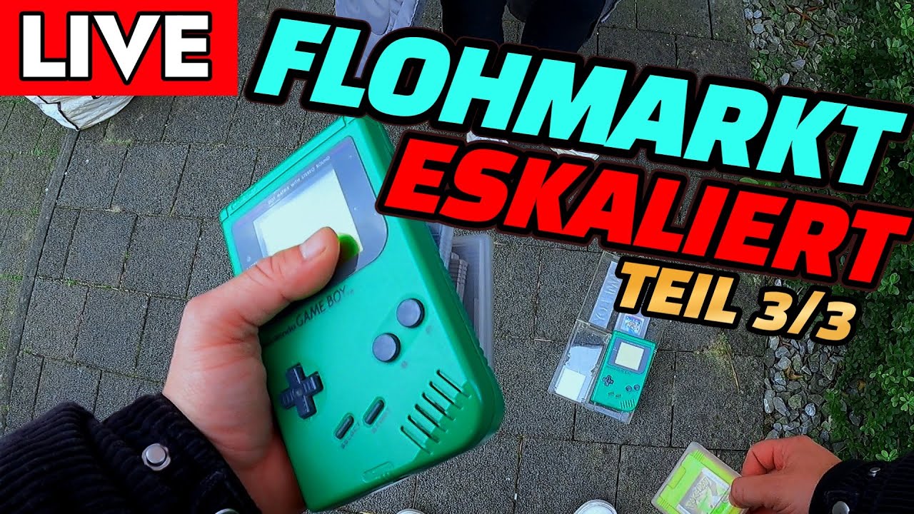 (3/3) LIVE Flohmarkt Action Eskaliert komplett ! wieder Nintendo Gameboy gefunden - Reselling