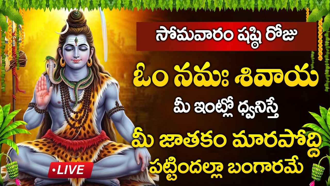 LIVE: సోమవారం రోజు ఓం నమః శివాయ ఒక్కసారి వింటే కోటి జన్మల పుణ్యం | Om Namah Shivaya ShivDhun