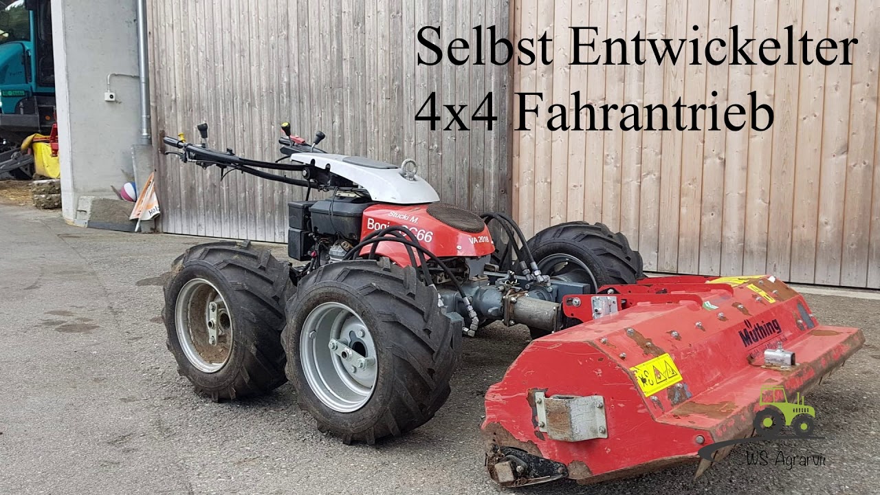 Der erste Motormäher mit 4x4 Antrieb - Mäsä`s Bogie CC66 // WS_Agrarvideos