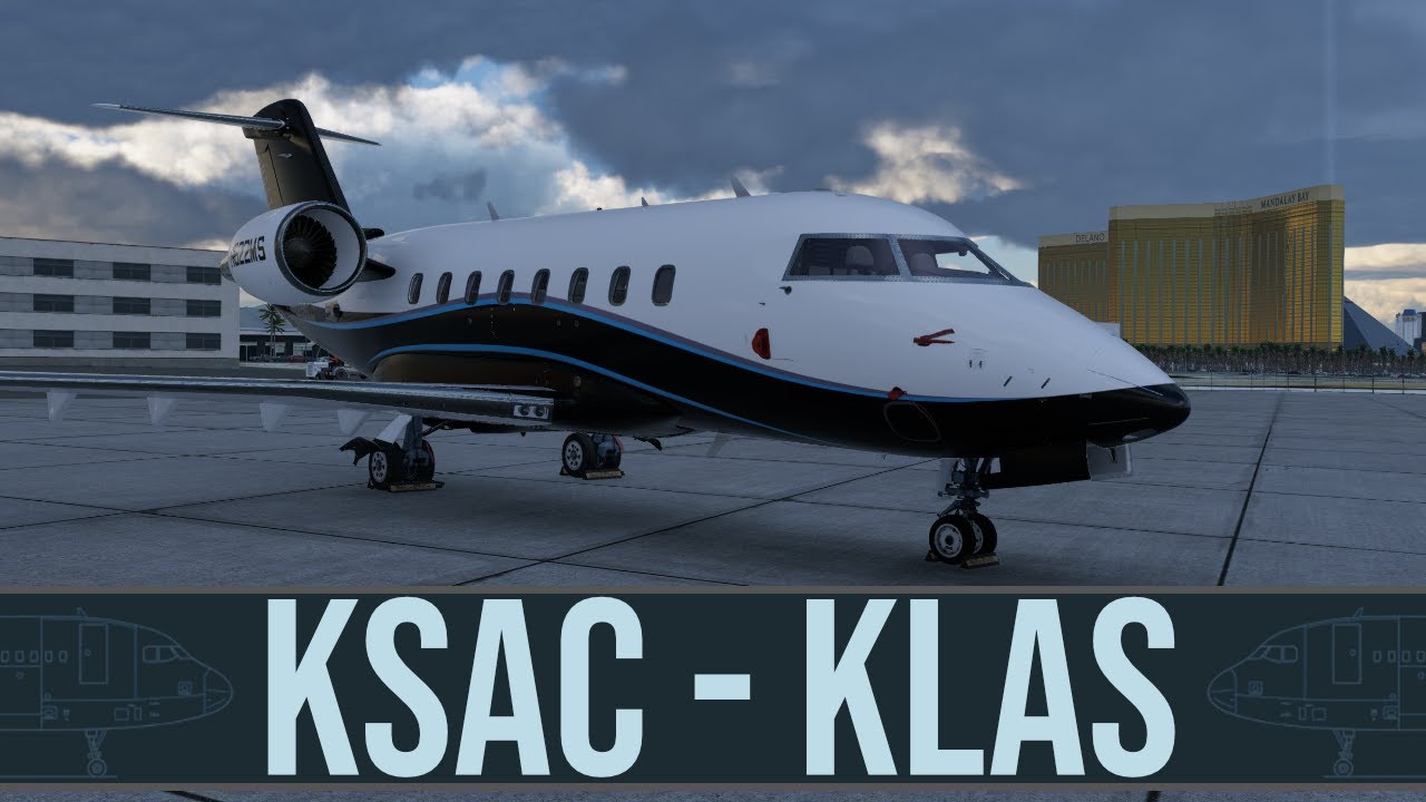 🔴 KSAC - KLAS | VATSIM | Flying the HotStart Challenger 650 into Vegas with Dev!