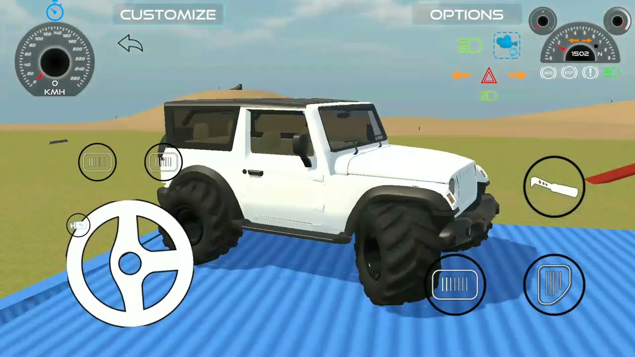 new white Mahindra Thar stunt video 😎 please subscribe channel like 👍