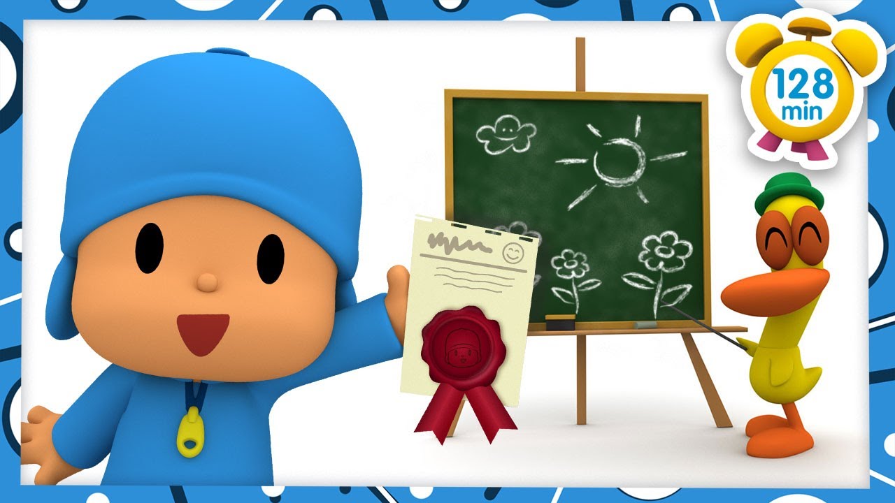 🏫 POCOYÓ en ESPAÑOL - Fin de curso [ 128 minutos ] | CARICATURAS y DIBUJOS ANIMADOS para niños