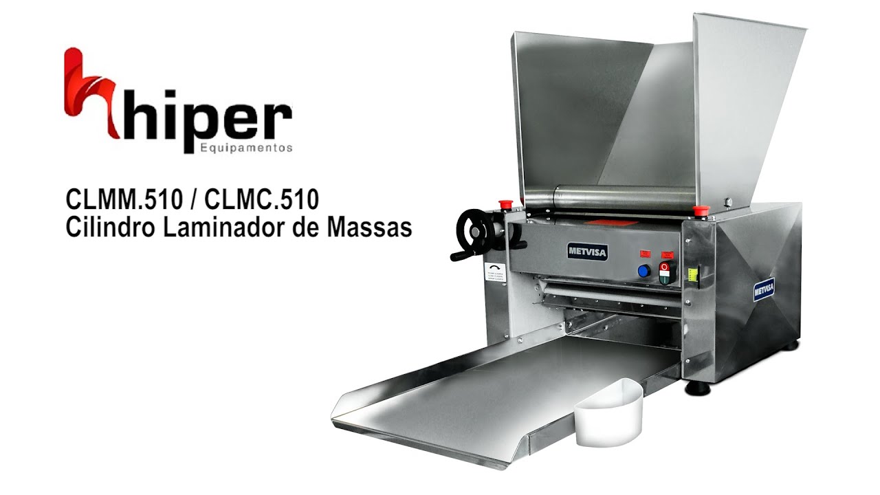 Cilindro Laminador Industrial De Massas 510mm Metvisa  -  Mesa ou Cavalete -  CLMM /  CLMC