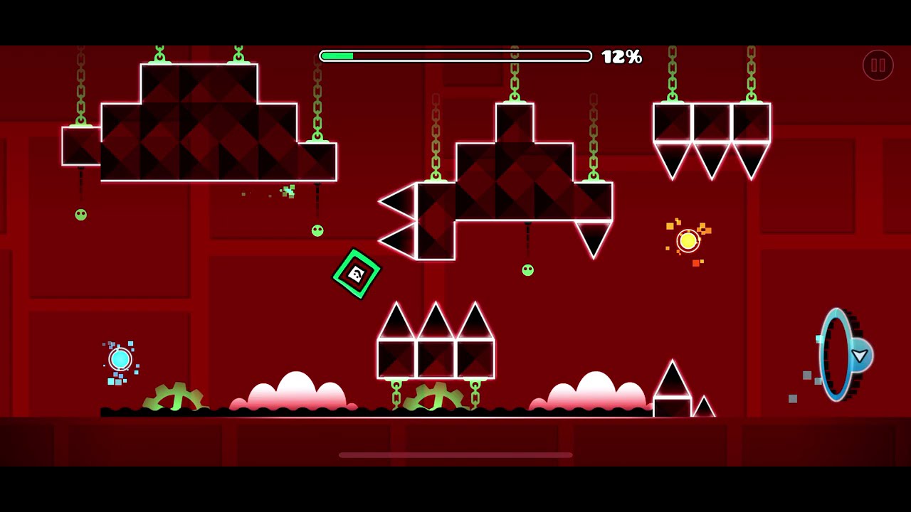 1 attempt on every deafault level on Geometry Dash challenge 