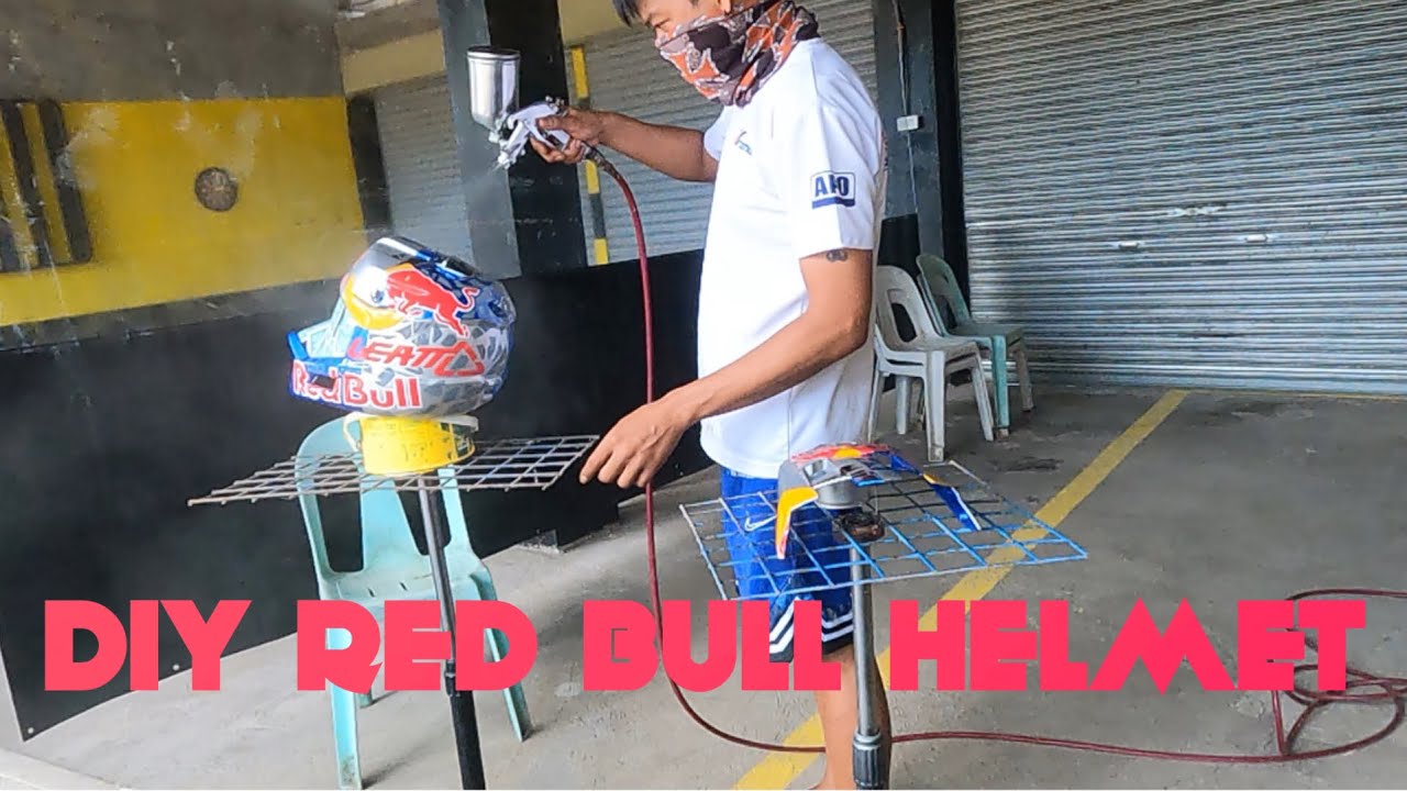 Diy red bull helmet