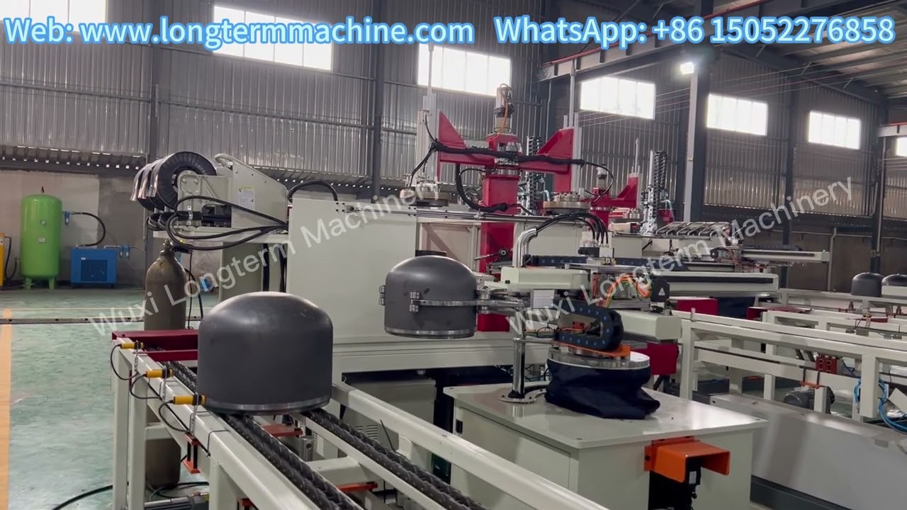 LPG Cylinder Upper Shell Production Line  #lpgcylindermanufacturingprocess