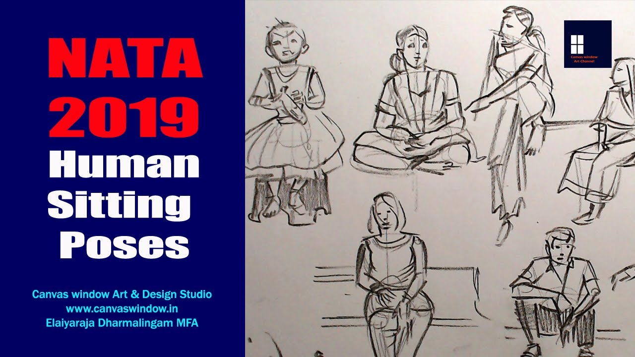 NATA 2019 - Human - Sitting Poses - CWADS NATA Coaching Centre   Coimbatore