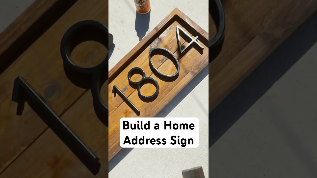 DIY Home Address Sign Build | How to Build a House Number Plaque | #diy #home