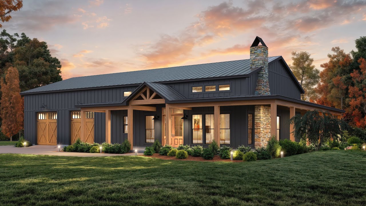 Barndominium House Plan 84710 from FamilyHomePlans.com