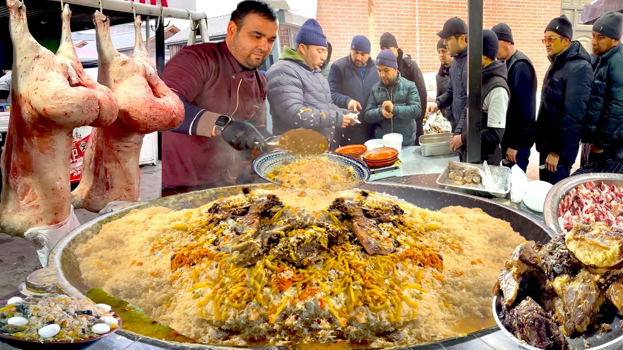 LARGEST SCALE UZBEKISTAN FOOD PRODUCTION | WORLD BIGGEST TANDOOR & MOST FAMOUS PILAF | UZBEK CULTURE