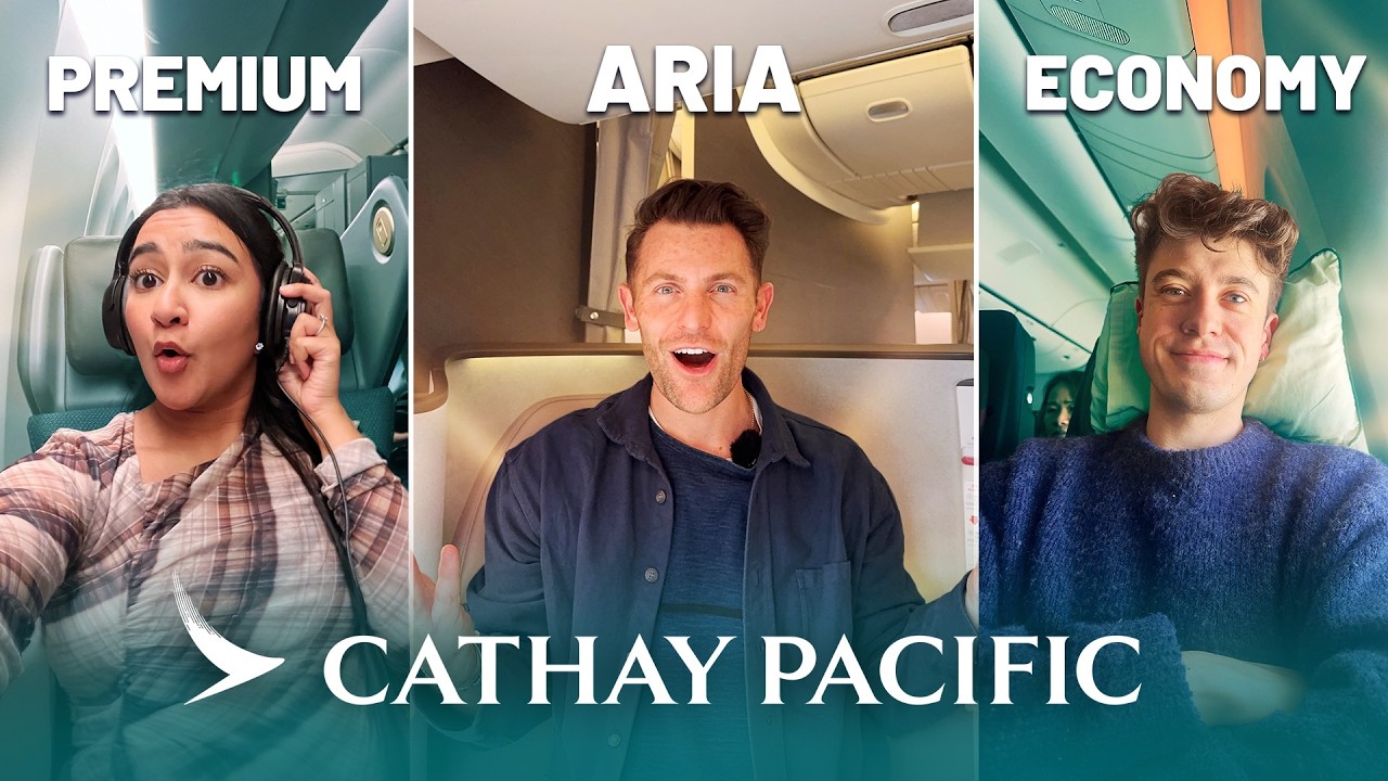 Cathay Pacific NEW ARIA SUITE Business Class vs Premium vs Economy