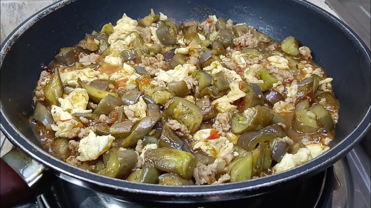 GRABE ANG SARAP NITO! GINISANG TALONG WITH GROUND PORK AND EGG!