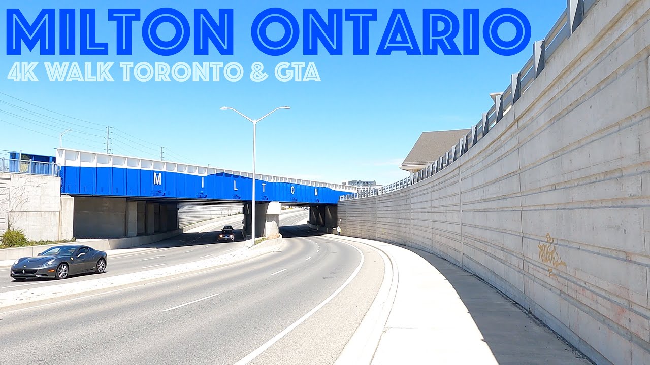 Milton Ontario - Downtown - GO Transit Milton Station: 4K Slow Walk Toronto & GTA, Ontario Canada