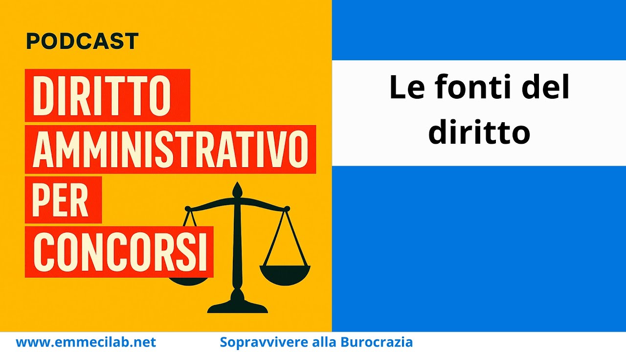 PODCAST DIRITTO AMMINISTRATIVO | Le fonti del diritto