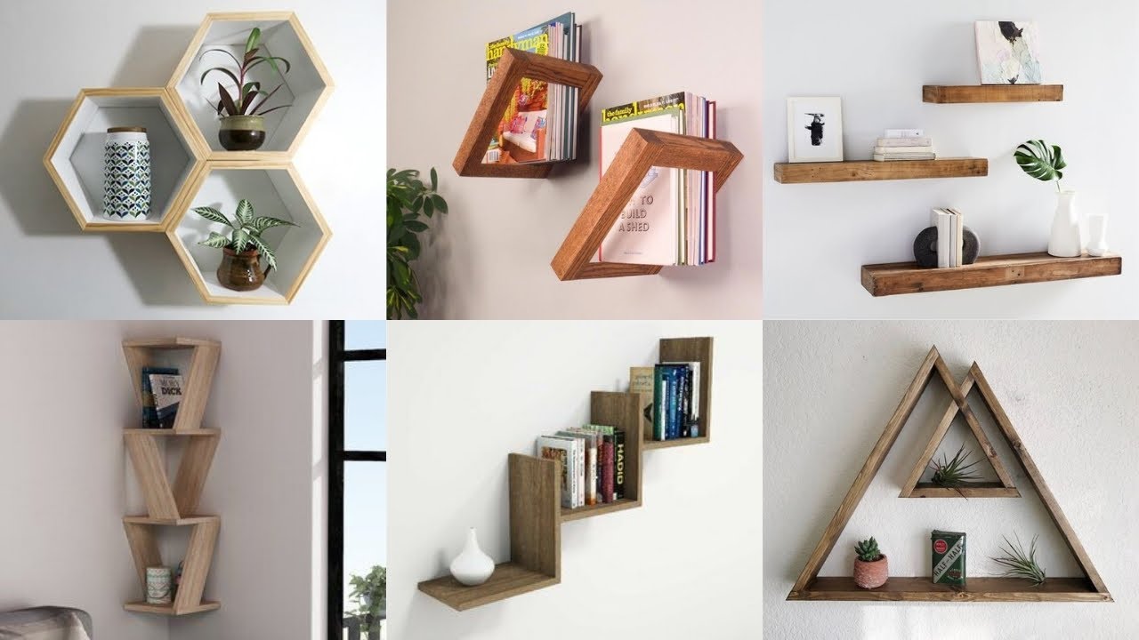 Unique Corner and Floating Shelves Design Ideas