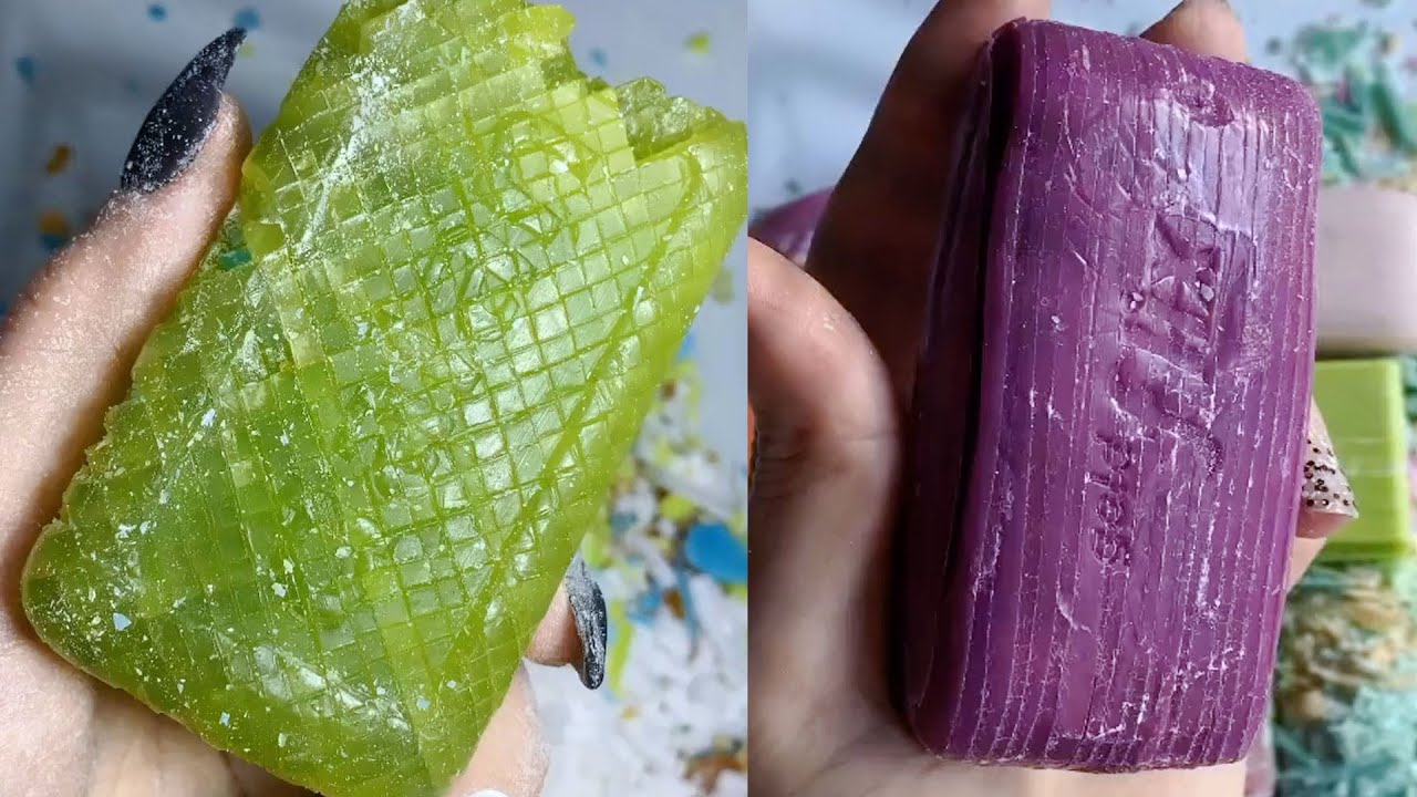 ASMR Soap Carving - Cutting Dry Soap