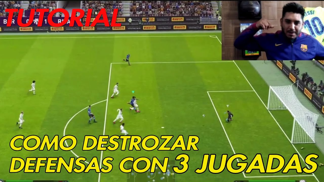 TUTORIAL COMO DESTROZAR DEFENSAS CON 3 JUGADAS MYCLUB # 2 CAP. PES2020