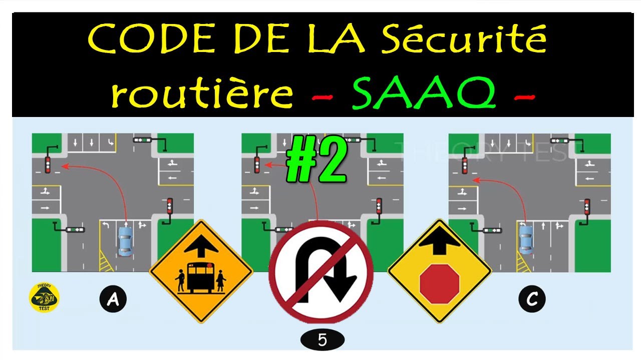 Code de la Sécurité routière 2026 - Examen théorique SAAQ Québec test 2