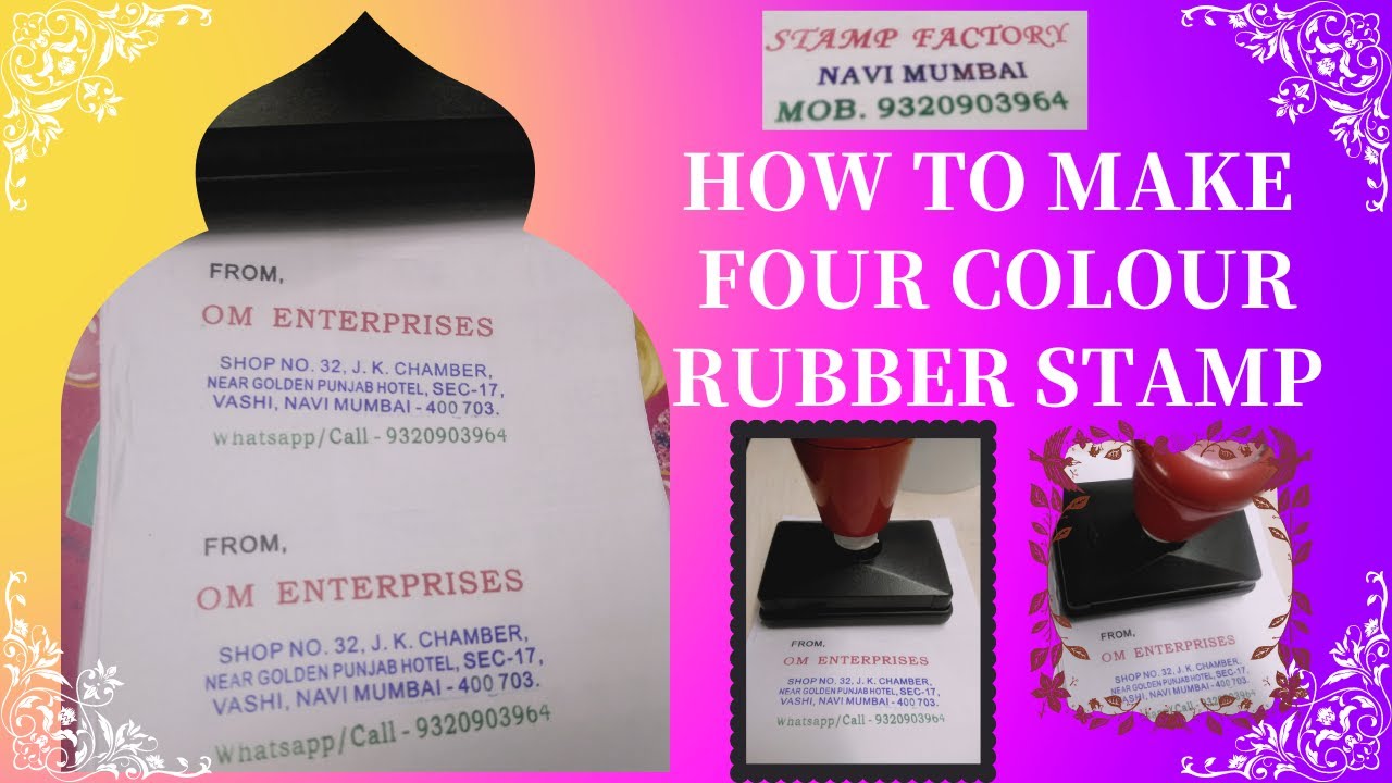 Multicolor Rubber Stamp | Multi color Flash Stamp | Four Color Stamp |