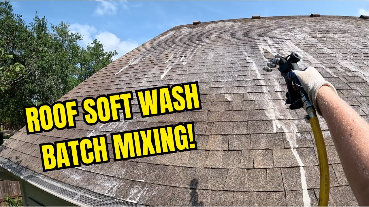 How to Soft Wash a Roof! (Batch Mixing)
