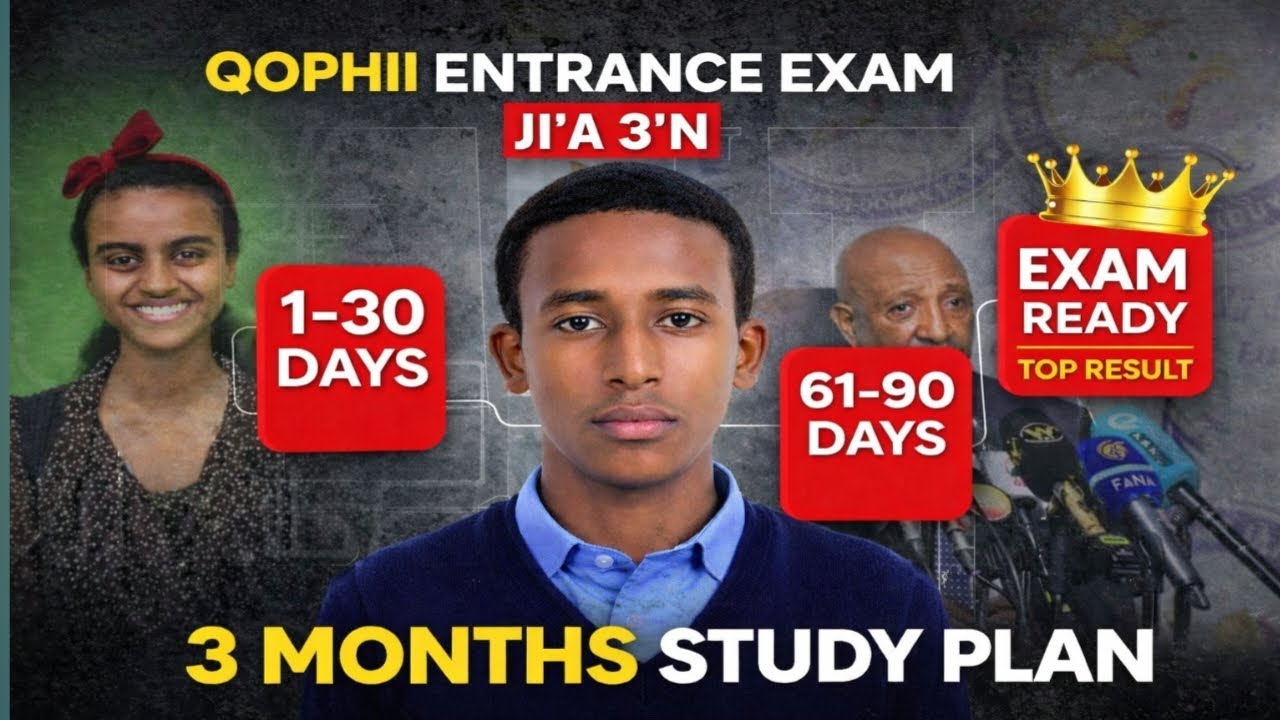 3 Months Entrance Exam Preparation Plan | Day 1–90 Strategy for Ethiopian Students