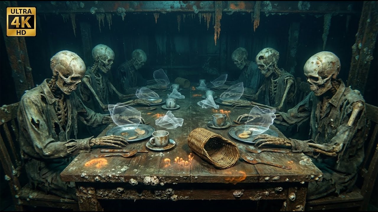 112 Years Later Inside Titanic's Third Class Dining Hall — Tables Set, 300 Never Finished Eating