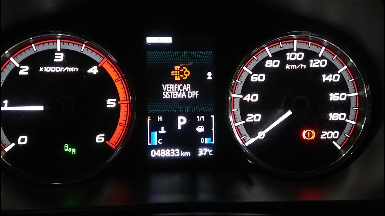LUZ DO DPF ACESA NO PAINEL DA L200 TRITON SPORT FL 2021