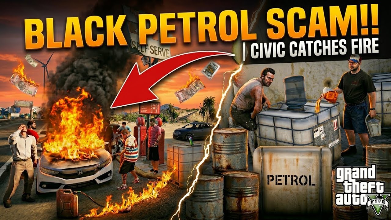 Афера с чёрным бензином!! | Civic загорелся | Геймплей GTA 5