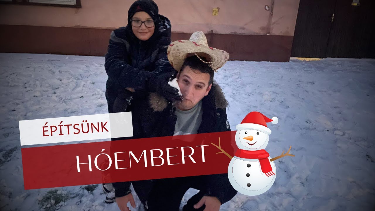 HÓEMBER ÉPÍTÉS A GYEREKEKKEL | Hogy néz ki? | Hógolyó csata