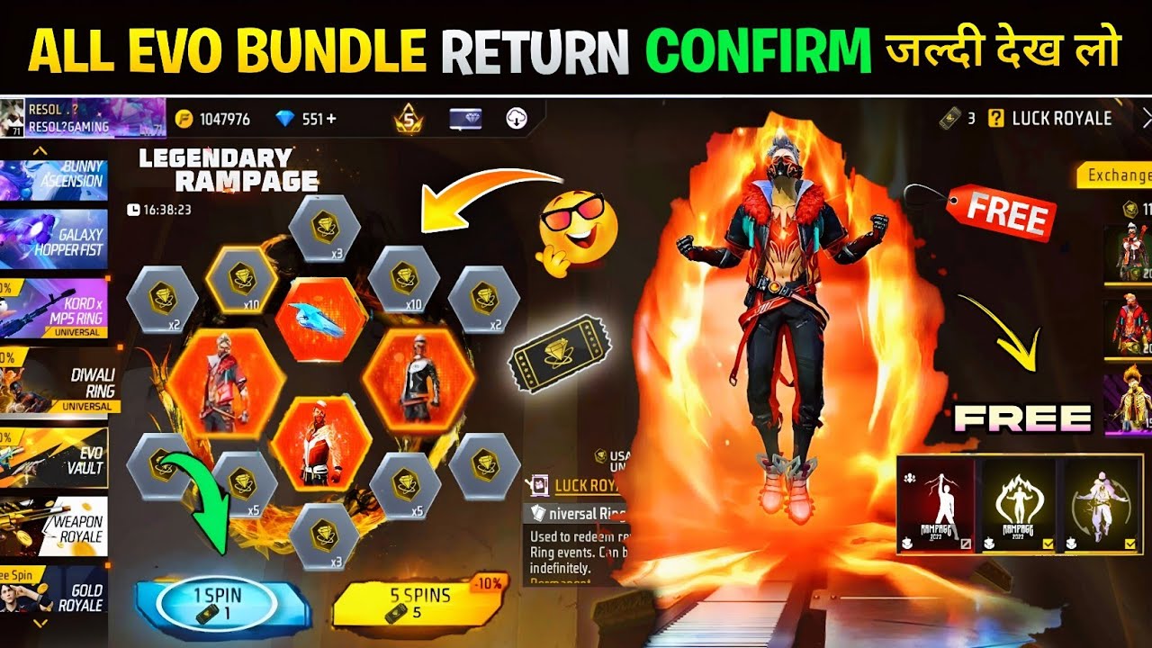 Rampage Evo Bundle Return Confirm 2026💥🤯| Next Mystery Shop Velentine Special l Free Fire New Event