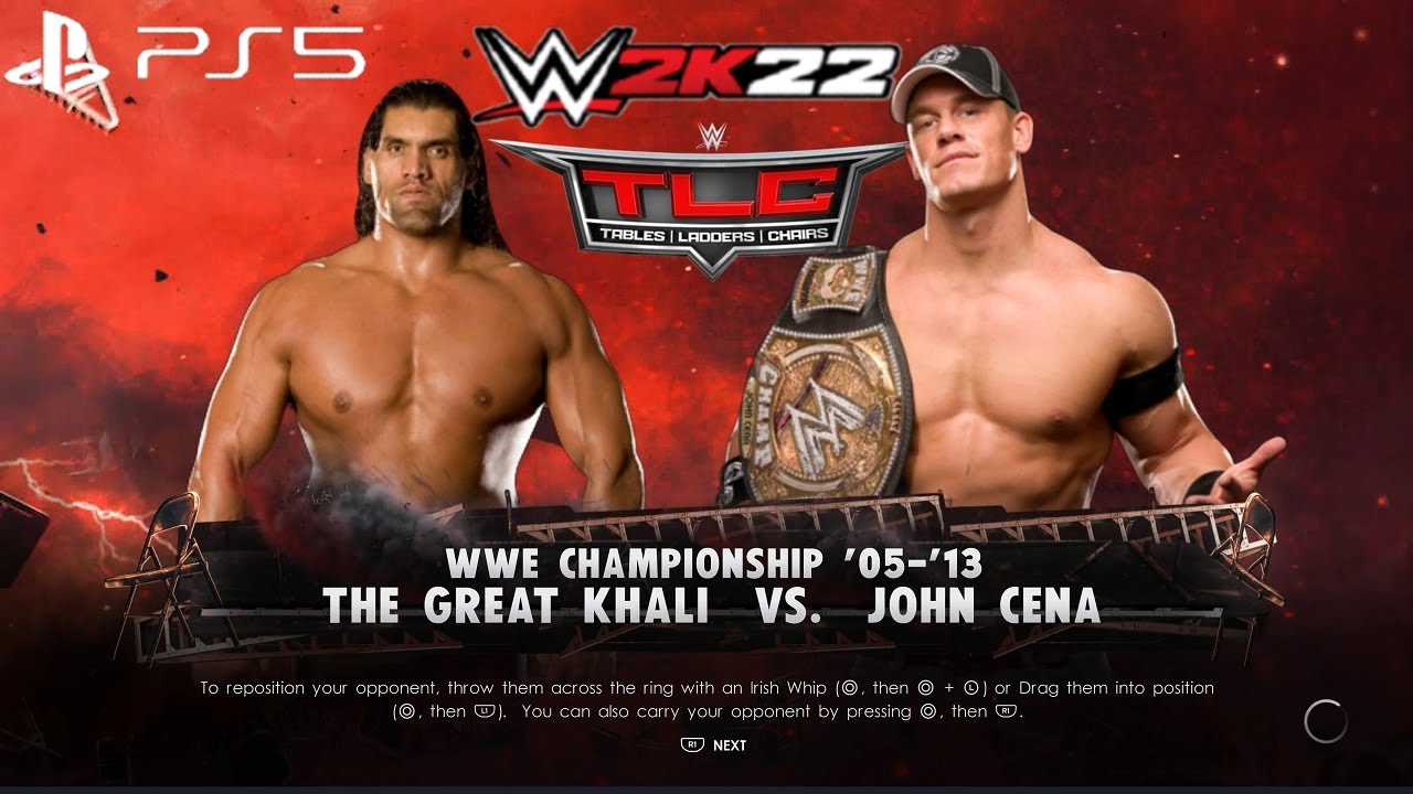 WWE 2K22 CENA vs KHALI - WWE TITLE FALLS COUNT ANYWHERE MATCH: WWE ONE NIGHT STAND 2007