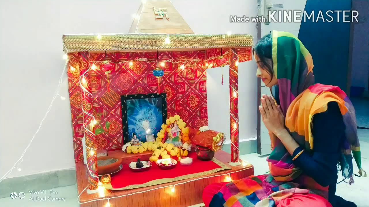 How To Make Mandir At Home | Temple Making From Cardboard | Mandir Makeover | Best Use Of Cardboard