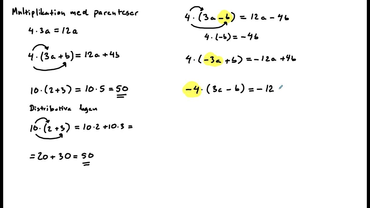 Multiplikation med parenteser