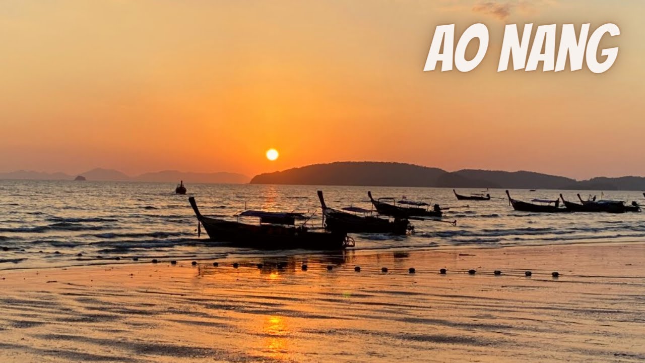 [4K] Ao Nang to Railay Beach by long-tail boat | Thailand