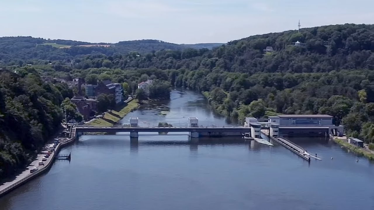 Das Ruhrgebiet von oben und unten: Baldeneysee Teil 3. Ab Brehminsel, Altstadt Essen Werden Stauwehr