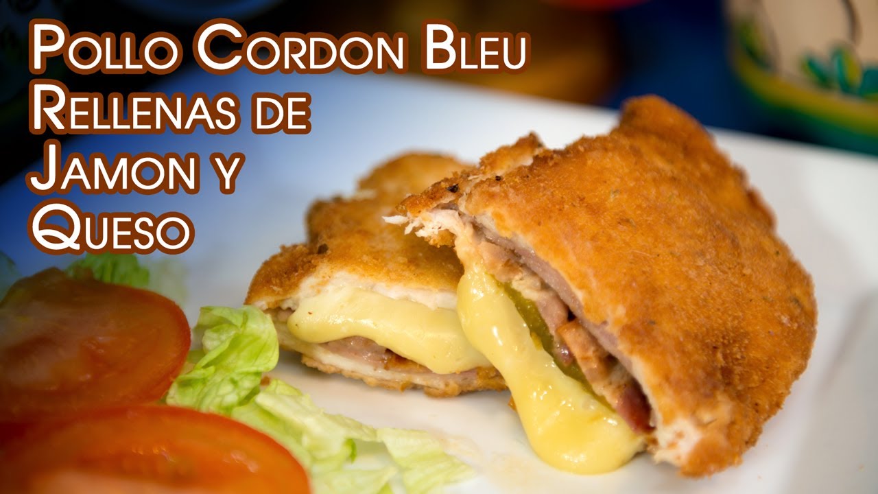 Pollo Cordon Bleu Relleno con Jamon, Queso, Bacon y Pimiento