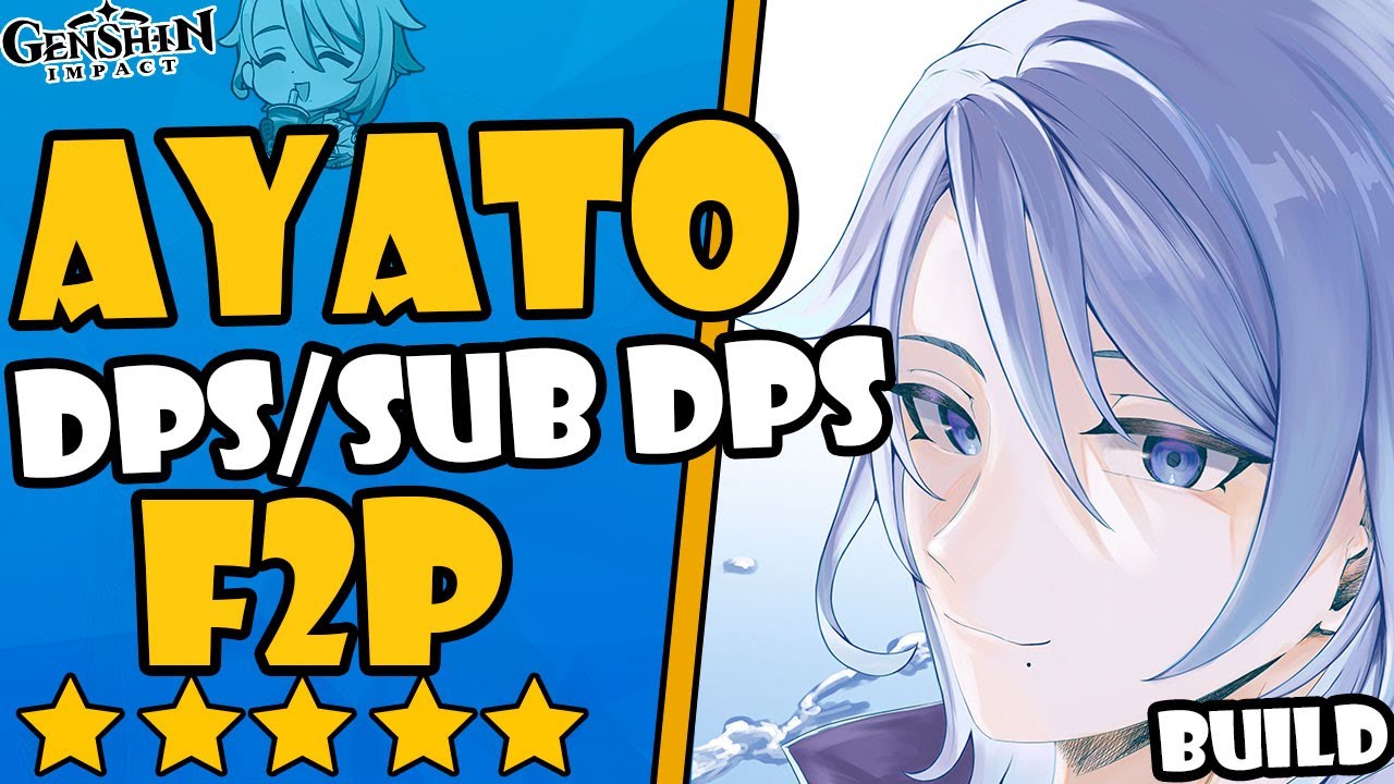 AYATO BUILD DPS/SUB DPS F2P💥 ARTEFACTOS,ARMAS,EQUIPOS💎Guía completa build para ayato🌟|Genshin Impact