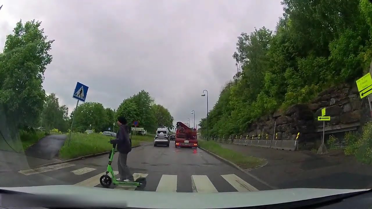 4K / OSLO  / RAINY DAY NORWAY  / Driver's License Test Practice 🇳🇴 Risløkka Trafikkstajon👌
