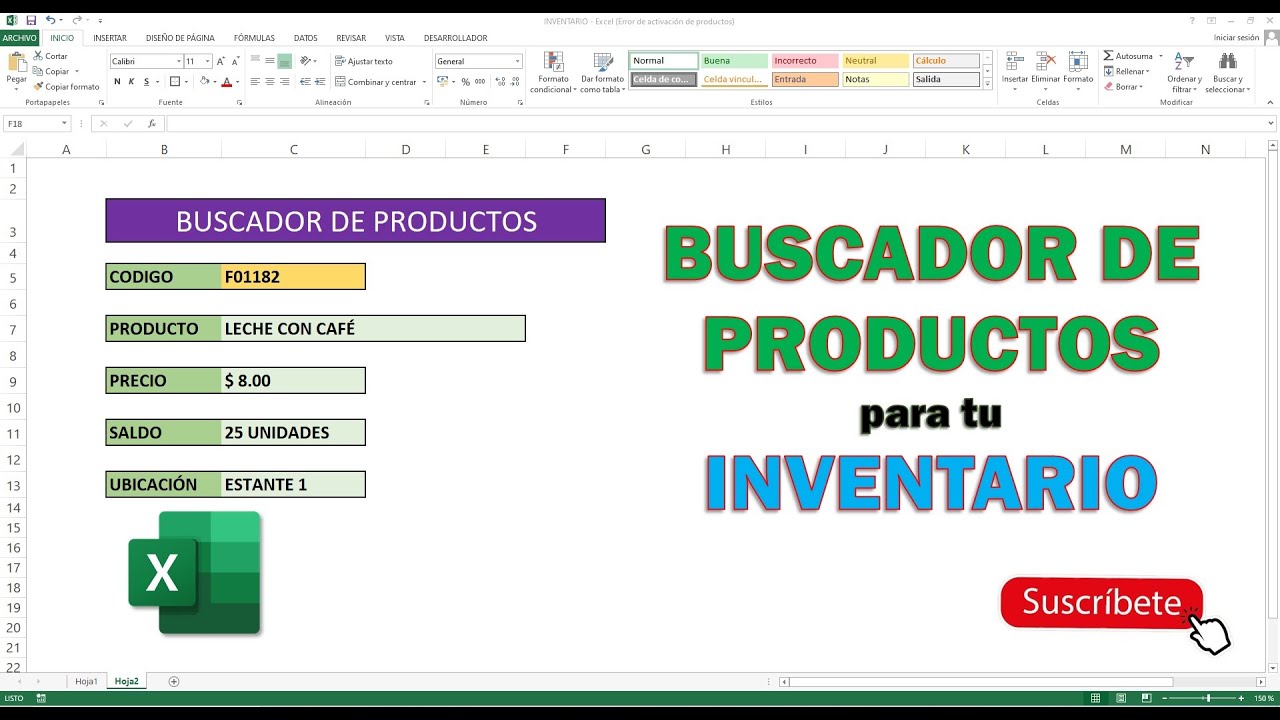 Crea un BUSCADOR de PRODUCTOS para tu ALMACEN en EXCEL