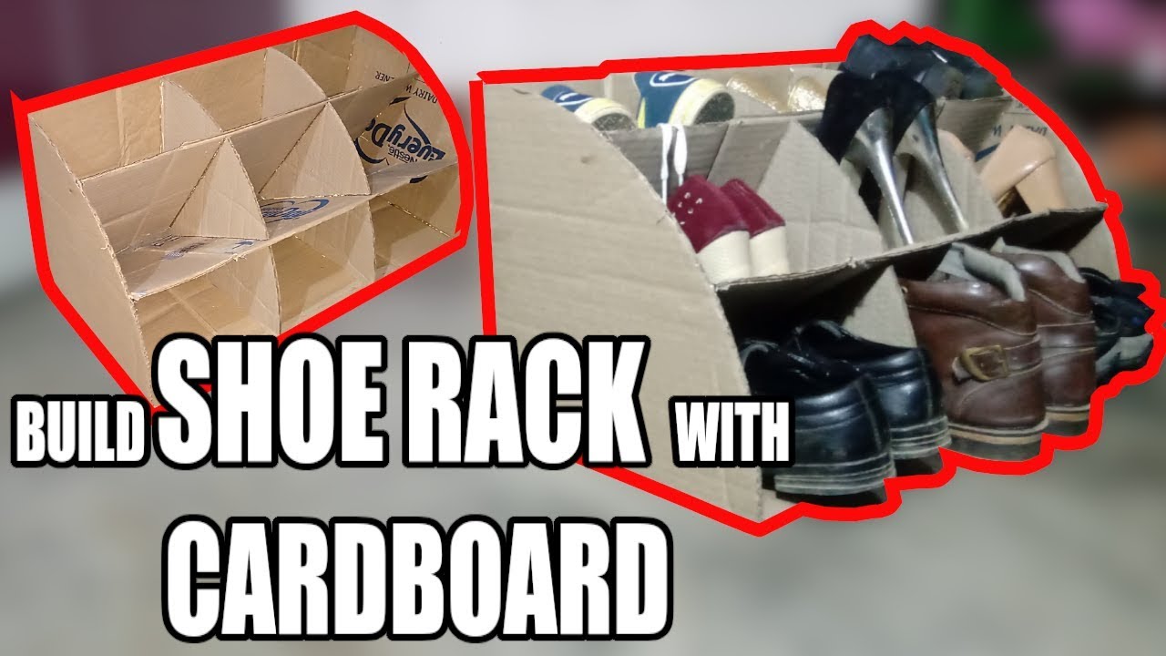 How to make a SHOE RACK with CARDBOARD