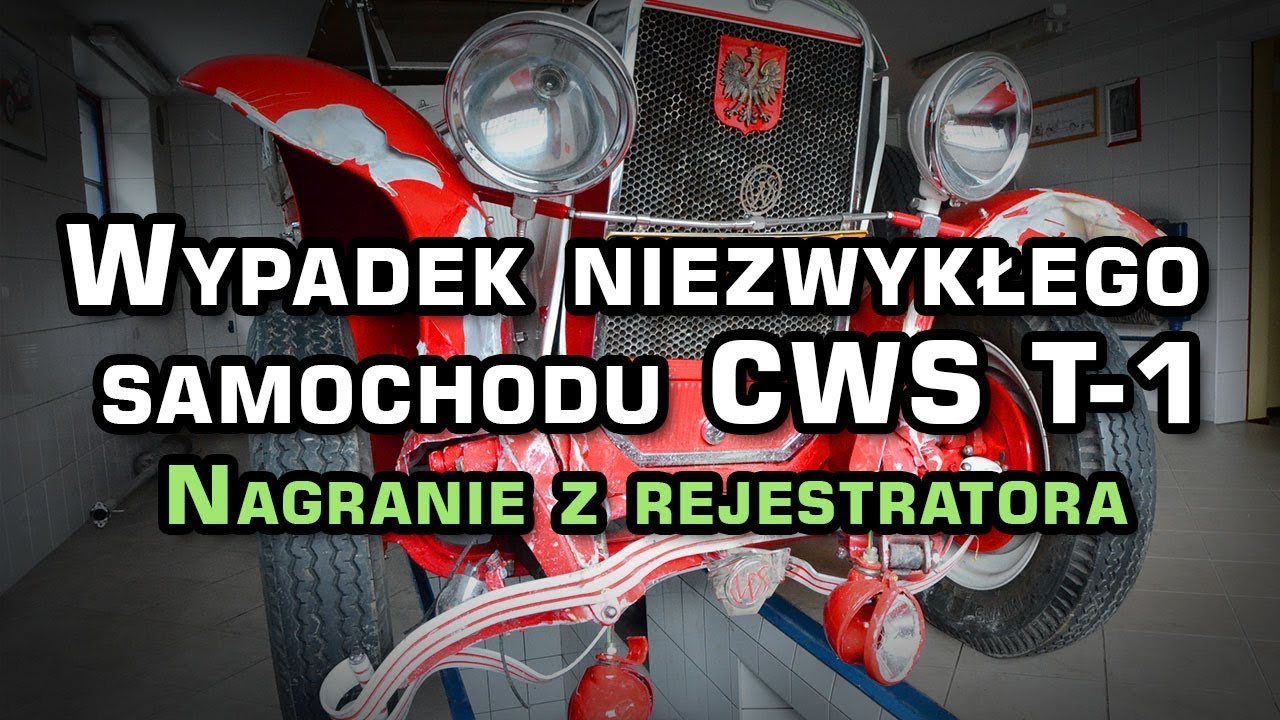 Wypadek niezwykłego samochodu CWS T-1 --- NAGRANIE Z REJESTRATORA