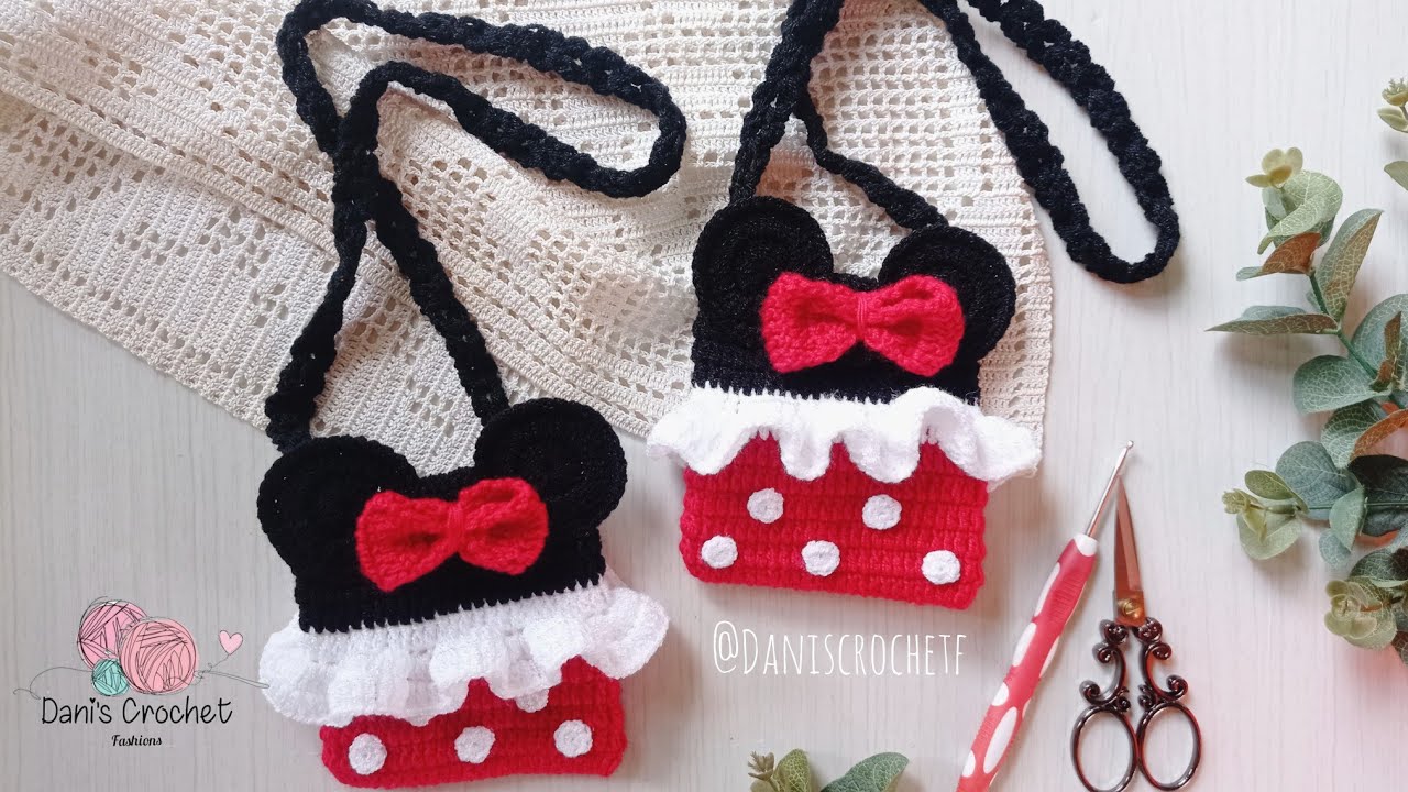 Bolsito de MINNIE mouse a crochet | ideal para obsequio 🎁o venta💰 | versión facil